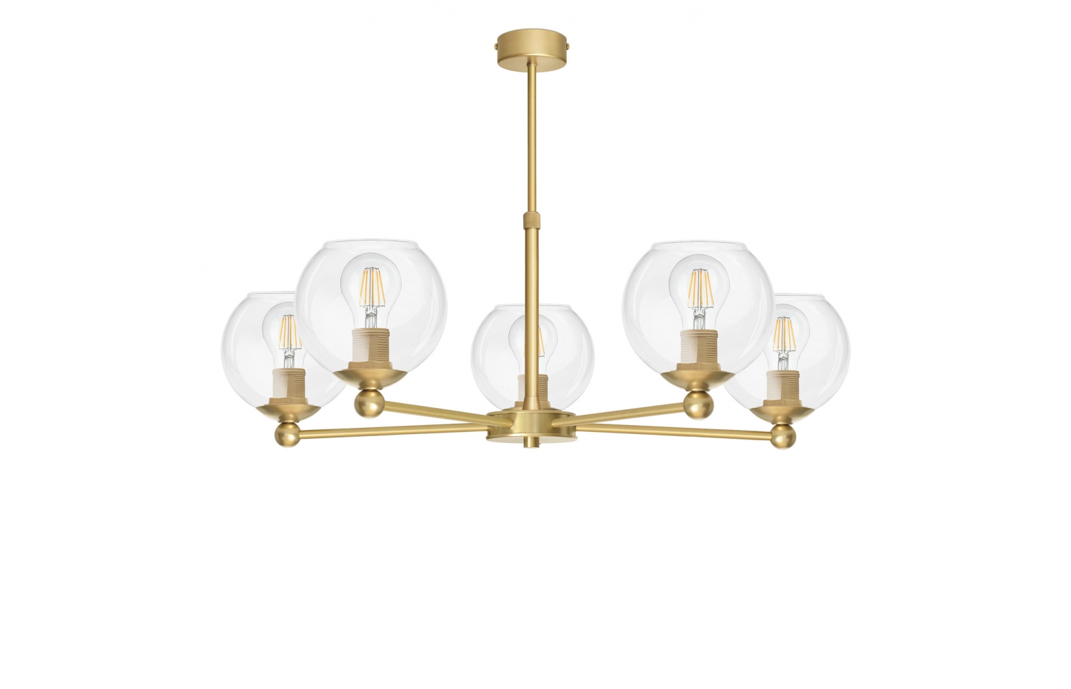 Złoty elegancki żyrandol do pokoju KLT-S5ARD