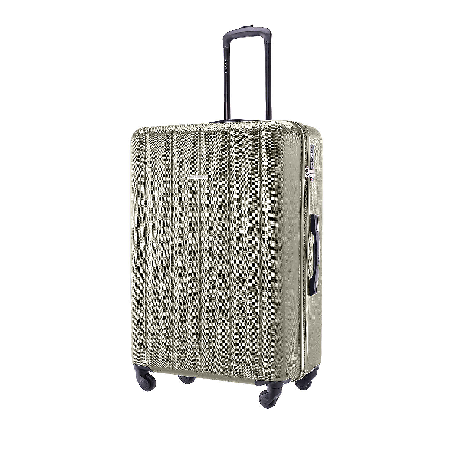 Duża walizka Puccini Bali ze żłobieniami, odcienie złota, 76 x 50 x 29,5 cm