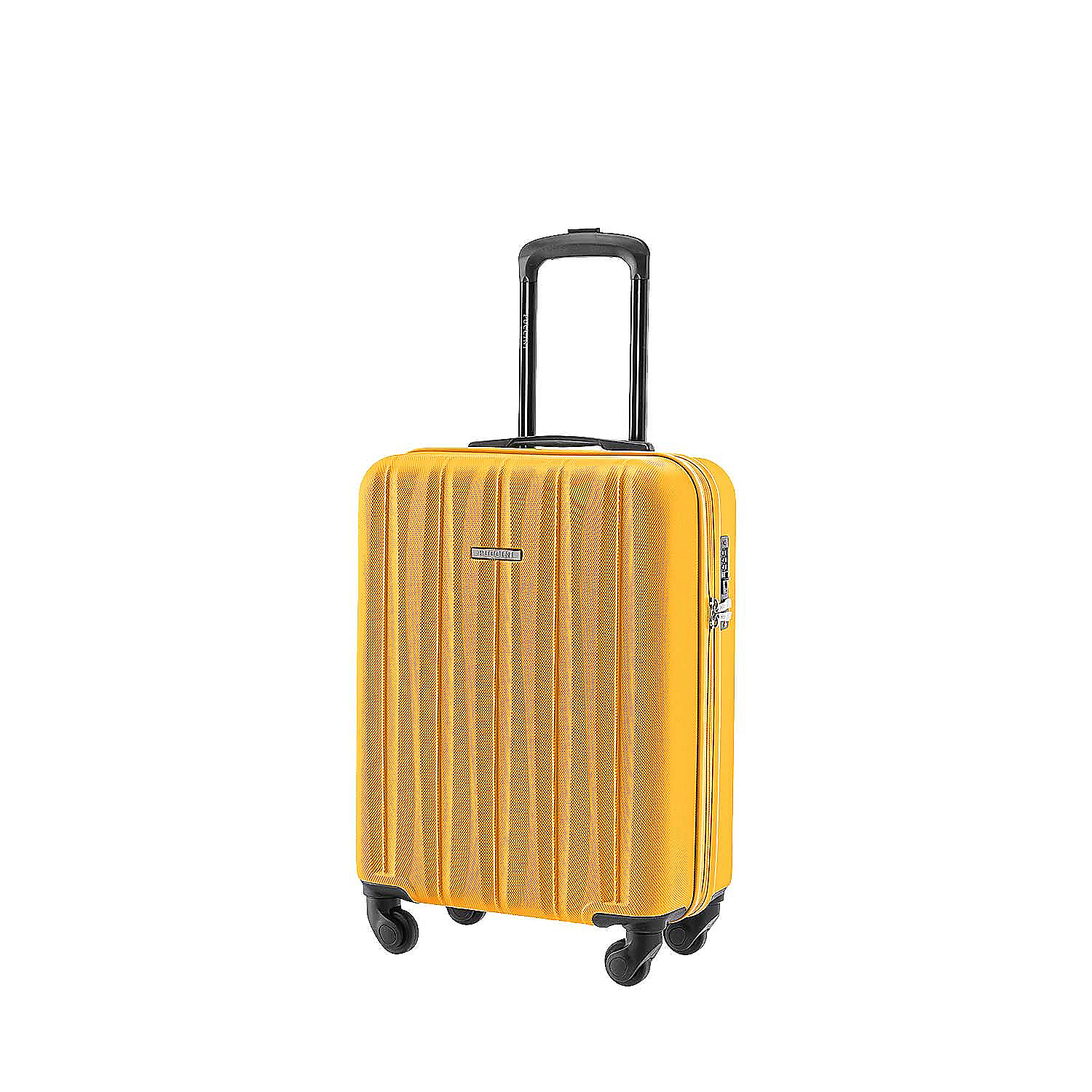Kabinowa walizka Puccini Bali ze żłobieniami, żółta, 55 x 38 x 20 cm