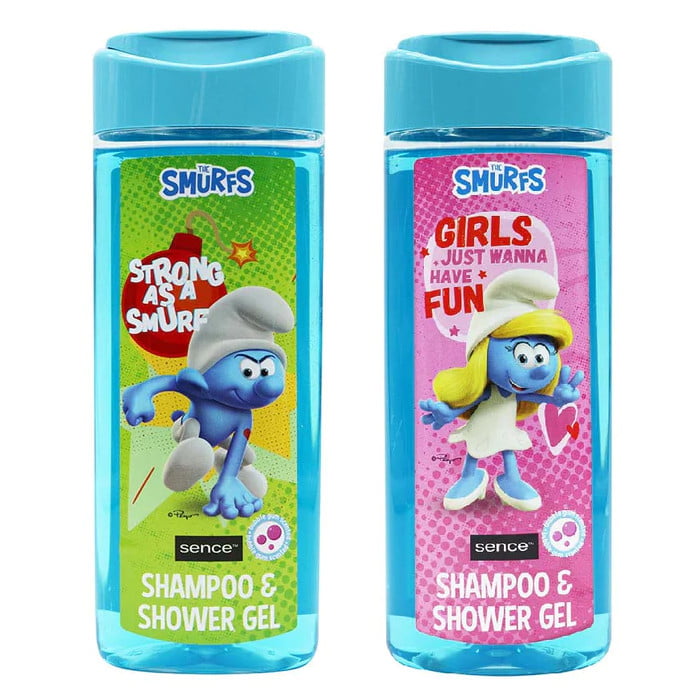 Smerfy szampon i żel pod prysznic zapach gumy balonowej pojemność 210 ml Girls just wanna have fun Smerfetka produkt wegański szybka wysyłka