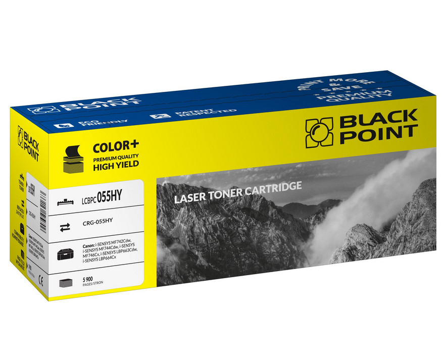 BLACK POINT LCBPC055HY zamiennik CRG-055HY (yellow)