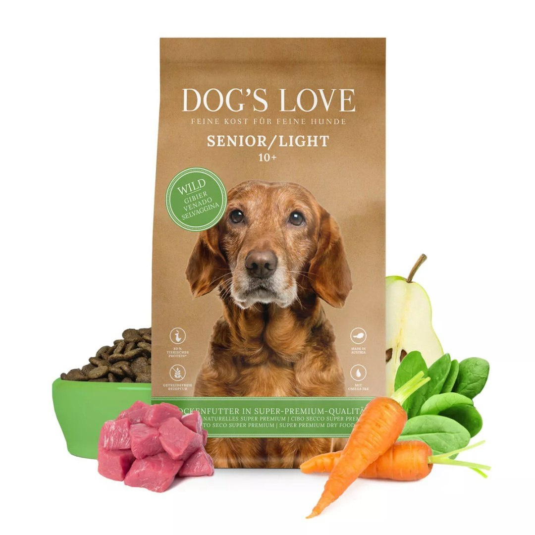 DOG'S LOVE Senior Wild - dziczyzna z batatami, szpinakiem i marchewką (2kg)