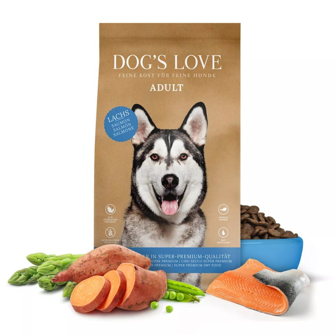 DOG'S LOVE Ente - łosoś z batatami i spiruliną (12 kg)