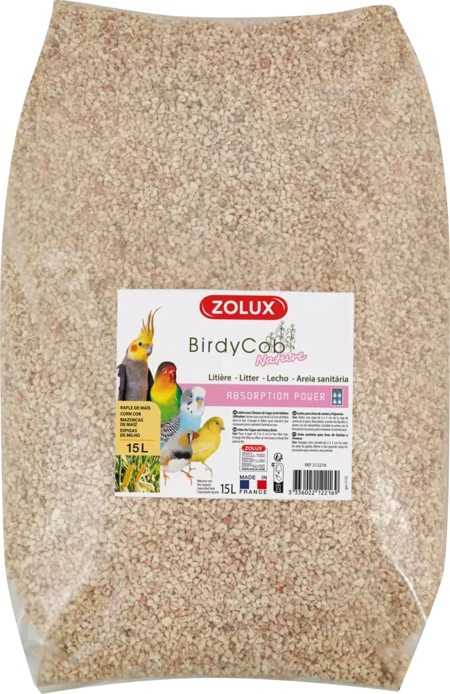 ZOLUX Podściółka BIRDYCOB NATURE 15 l