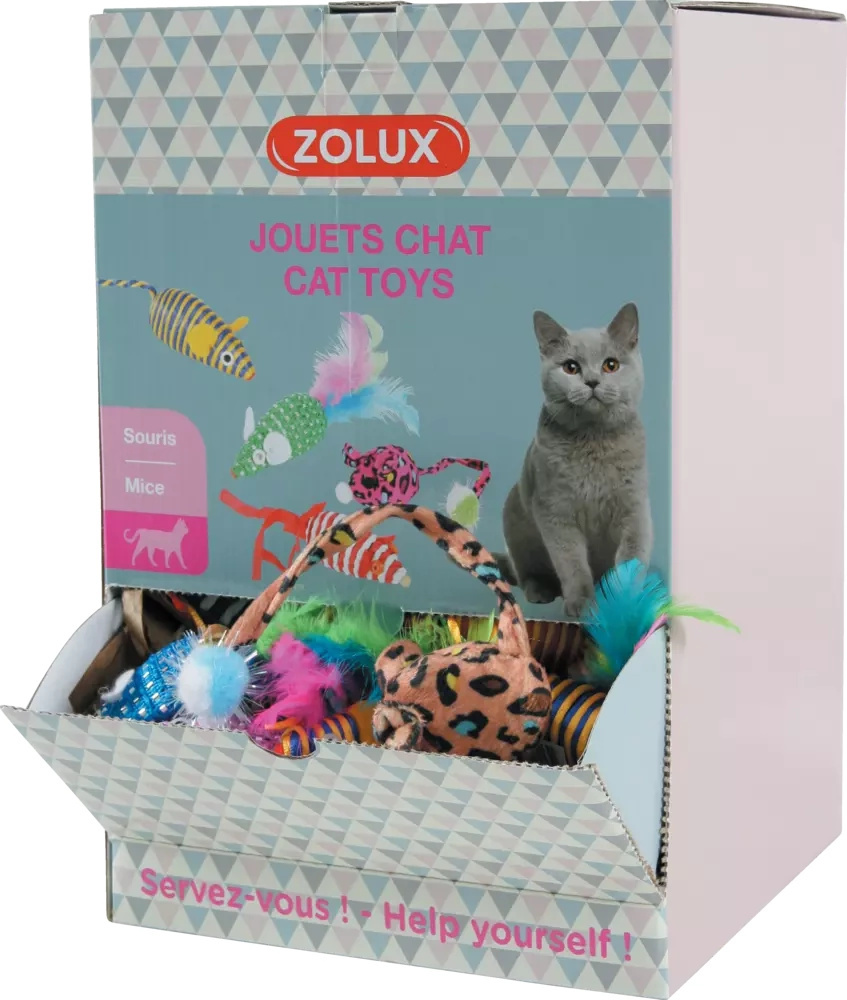 ZOLUX Display z zabawkami dla kota - 132 myszki
