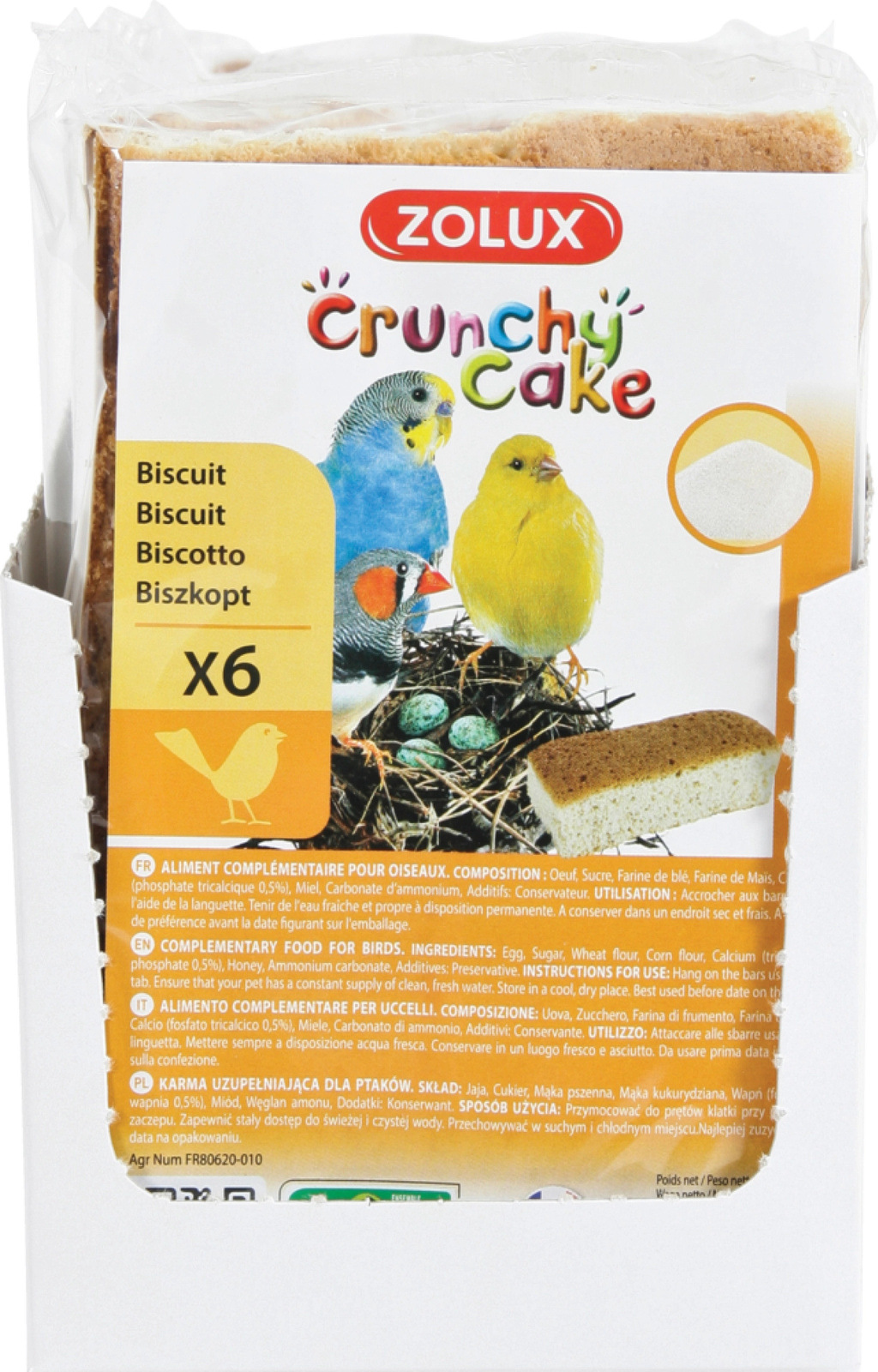 ZOLUX CRUNCHY CAKE - ciasteczka na wzrost X6