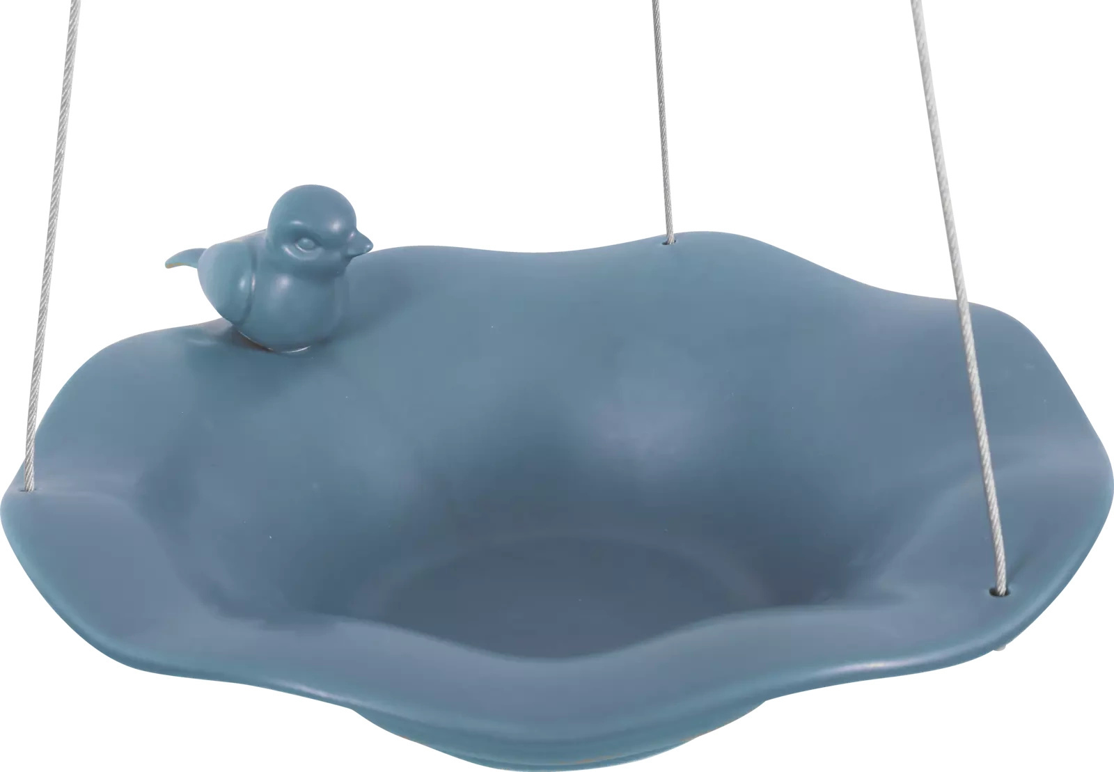 ZOLUX Poidło/basen ceramiczny z figurką ptaka kol. szaroniebieski