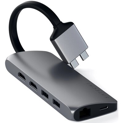 SATECHI SATECHI Type-C Dual Multimedia Adapter ST-TCDMMAM Space Gray ST-TCDMMAM