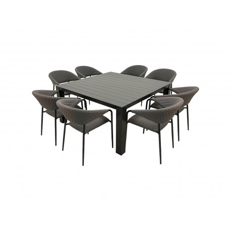 Prato Melia Likatex - zestaw wypoczynkowy aluminiowy 8+1