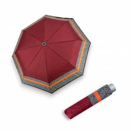 Mini Light Klasyczny jagodowy pasek - składany parasol damski