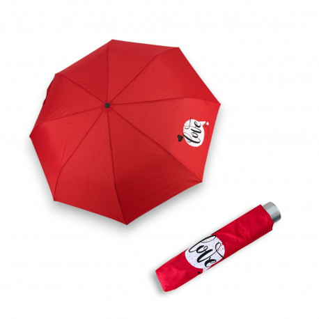 Mini Light Kids Red Love - składany parasol dziecięcy