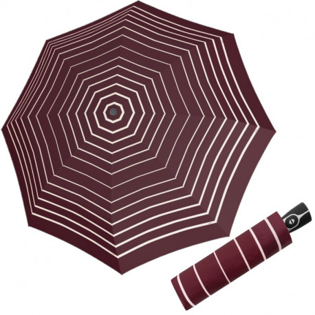 Fiber Magic Timeless Red Stripes - w pełni automatyczny parasol damski