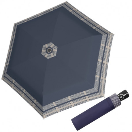 Fiber Magic Timeless Blue Hahnentritt - w pełni automatyczny parasol damski