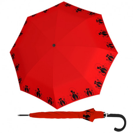 Fiber Flex AC Cats Family Red - damski parasol Bare Shot