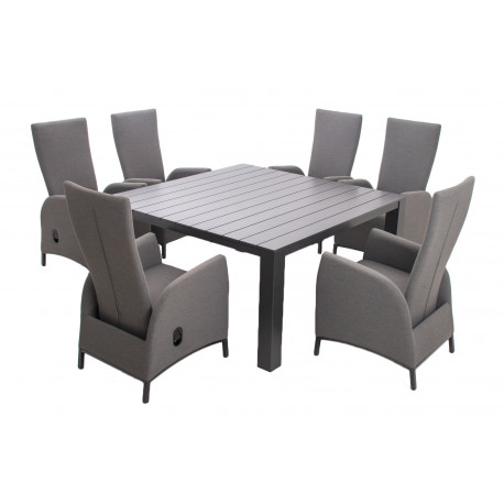 PRATO PARIS szary - luksusowy zestaw ogrodowy 6+1