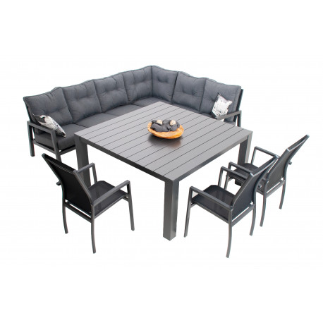 PRATO EXPERT LOUNGE - aluminiowy zestaw ogrodowy 3+1+1