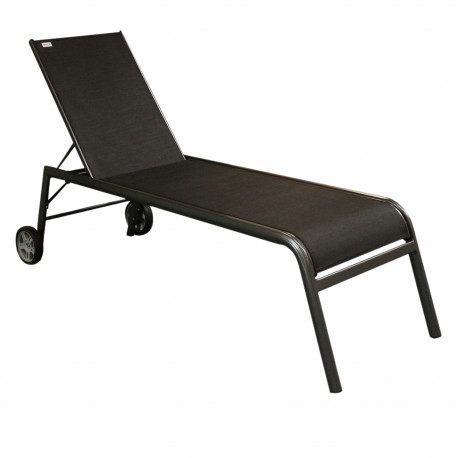 EXPERT - aluminiowy leżak ogrodowy na kółkach