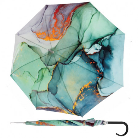 Zdjęcia - Parasol Doppler Carbonsteel Long AC MARBLE BLUE - damska parasolka na goleń 