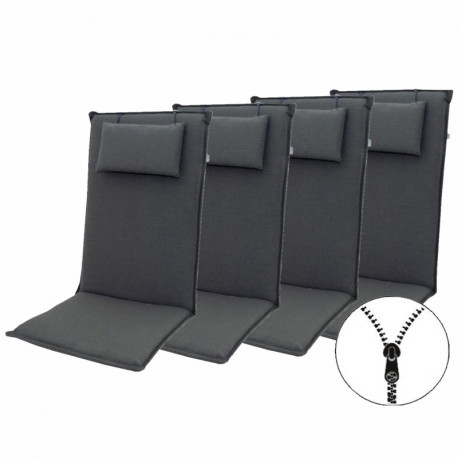 ELEGANT 2430 wysoki - komplet 4 szt. - poduszki na krzesło i fotel z zagłówkiem