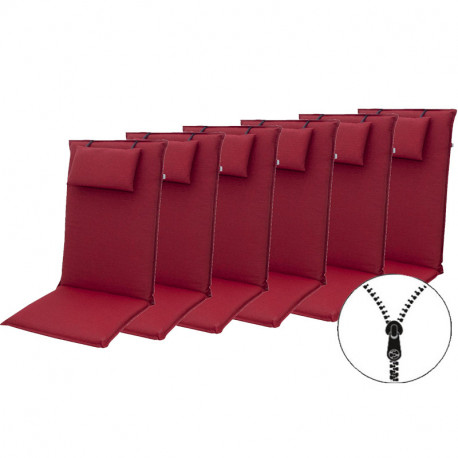 ELEGANT 2428 wysoki - zestaw 6 szt. - poduszki na krzesła i fotel z zagłówkiem