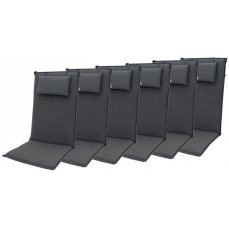 ELEGANT 2430 high - komplet 6 szt. - poduszki na krzesła i fotel z zagłówkiem