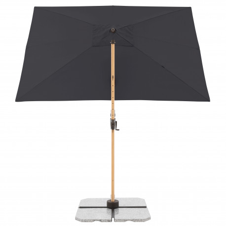 ALU WOOD 220 x 300 cm - wahadłowy parasol ogrodowy z drążkiem bocznym z ochroną ULTRA UV 840