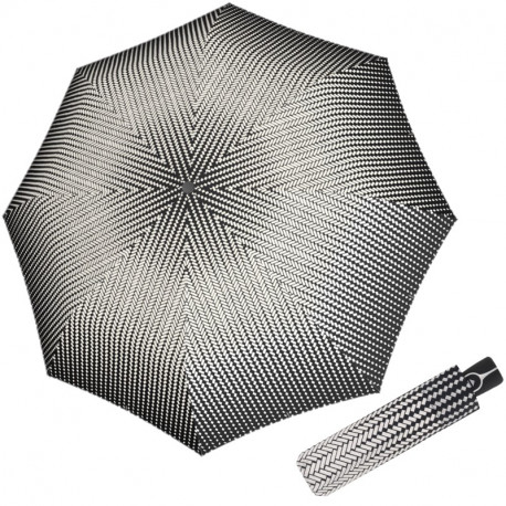 Fiber Magic Black&White Traced - w pełni automatyczna parasolka damska