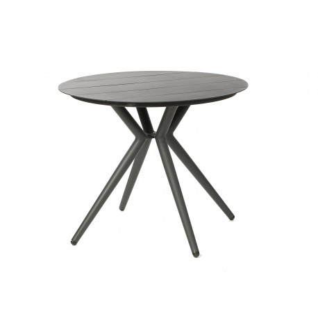 SIT GREY - aluminiowy stół ogrodowy okrągły 90 cm
