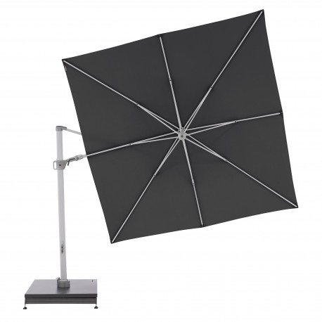 KNIRPS 320 x 320 cm - luksusowy wahadłowy parasol ogrodowy z drążkiem bocznym Ciemnoszary