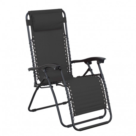 Zdjęcia - Meble ogrodowe Relax czarny - relaxujący fotel rozkładany 