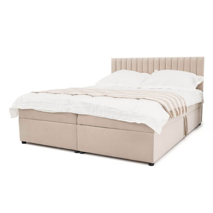 Łóżko kontynentalne z pojemnikiem BELANIA III z topperem | 160x200 | Kolor do wyboru | [P]