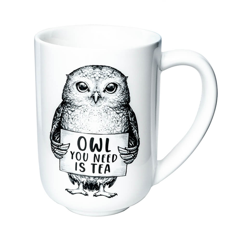 Kubek sowa– idealny zestaw do parzenia herbaty, piekny prezent dla mamy, taty, babci, dziadka, niej i niego, teściowej 400ml