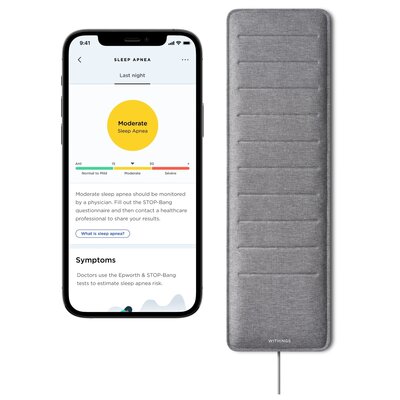 WITHINGS S.A. WITHINGS S.A Withings Sleep inteligentna mata do monitorowania snu i wykrywania bezdechu ISSWI02