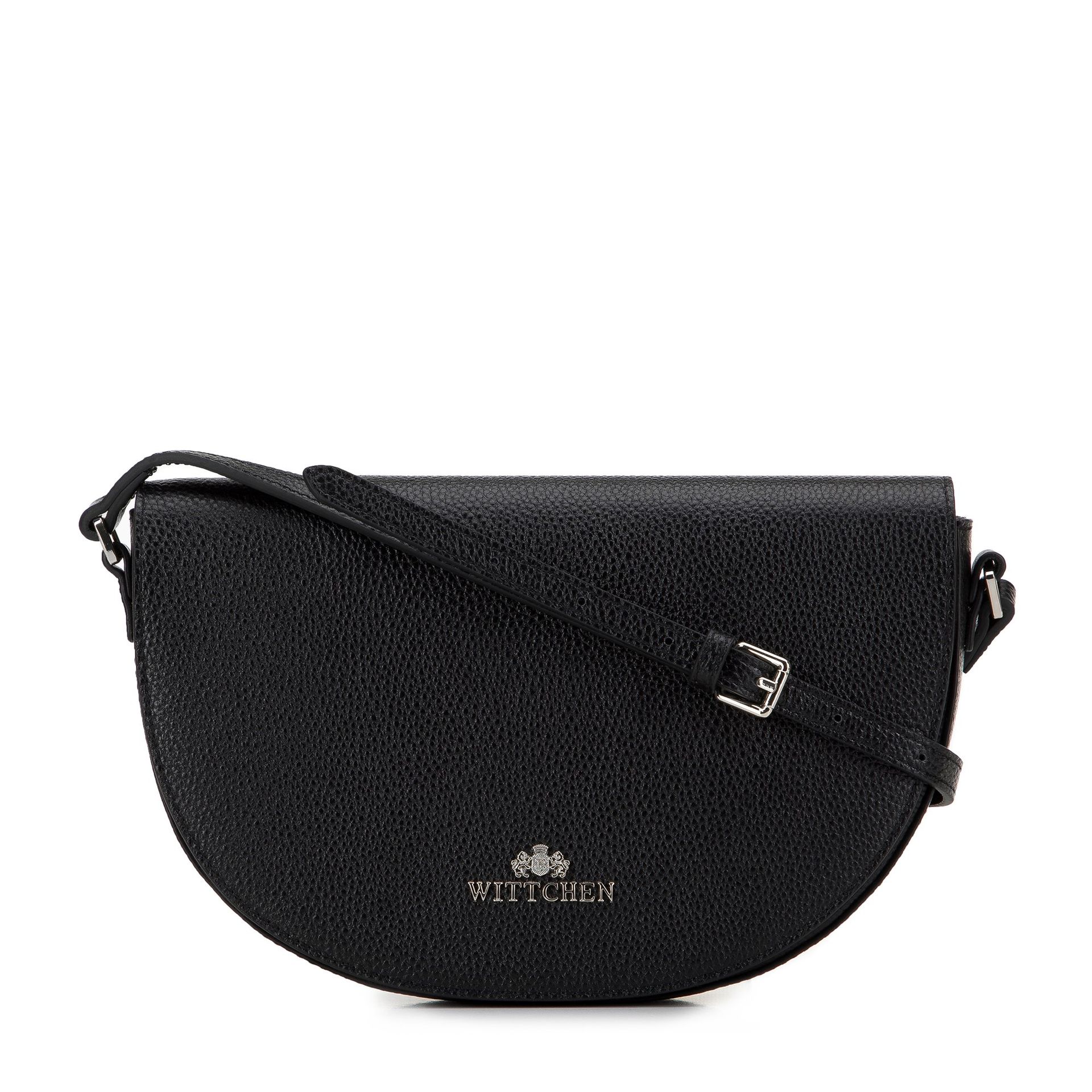 Damska saddle bag z groszkowanej skóry