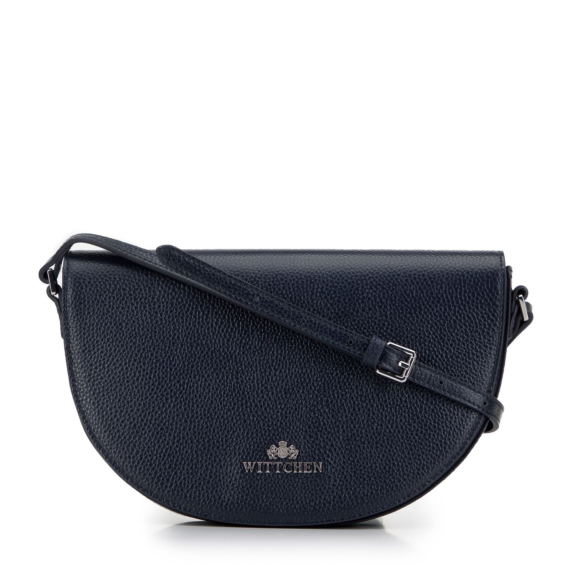 Damska saddle bag z groszkowanej skóry