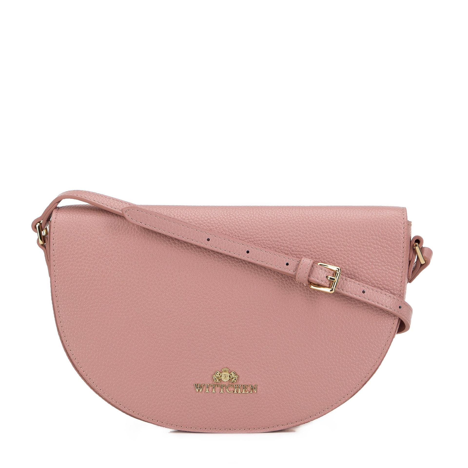 Damska saddle bag z groszkowanej skóry