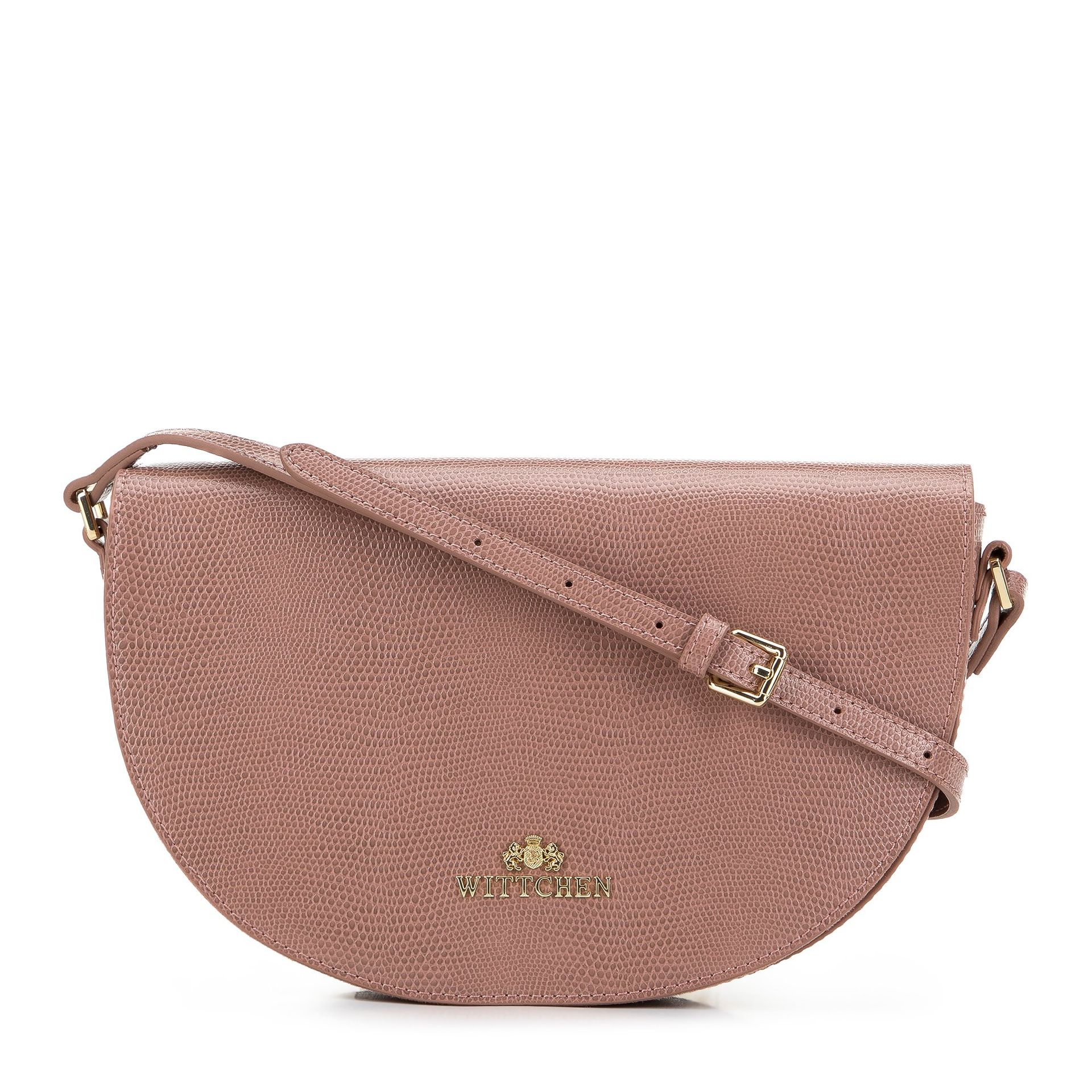 Damska saddle bag ze skóry o fakturze lizard