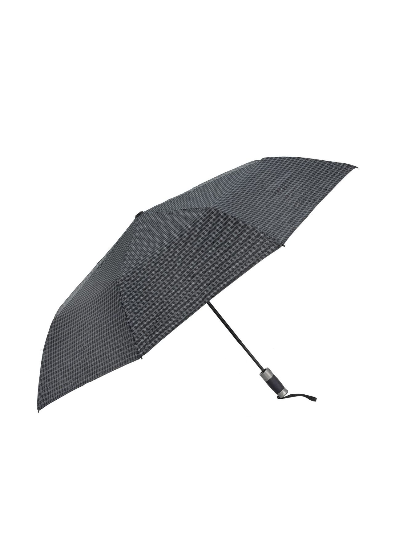 Składany parasol męski w kratkę