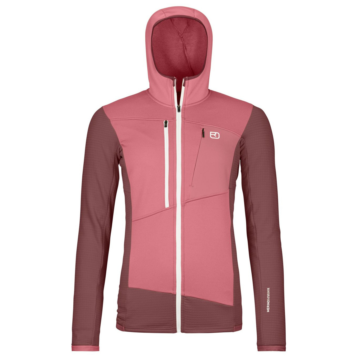 Bluza damska Ortovox Fleece Grid Hoody W Rozmiar: S / Kolor: różowy