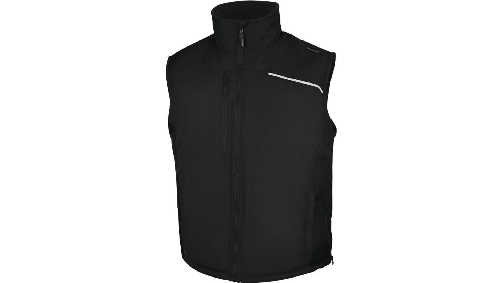 Kamizelka z poliestru pongee powlekanego PVC FIDJI3, kolor: czarny, rozmiar: XXL / FIDJ3NOXX