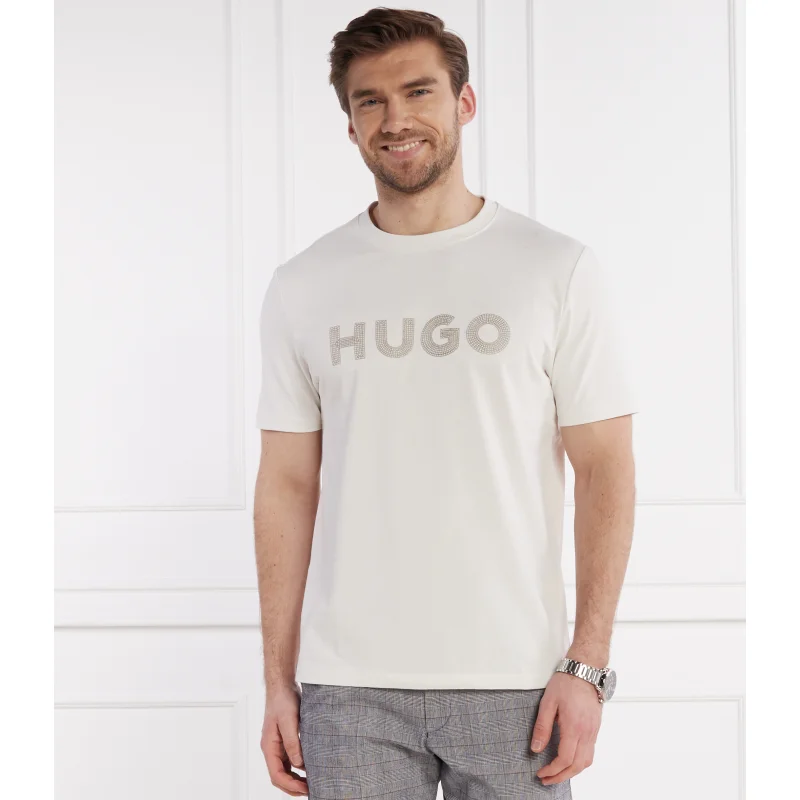HUGO T-shirt Drochet | Regular Fit