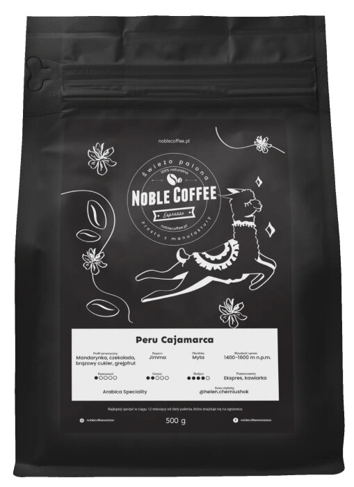 Kawa ziarnista Noble Coffee Peru Cajamarca 1kg