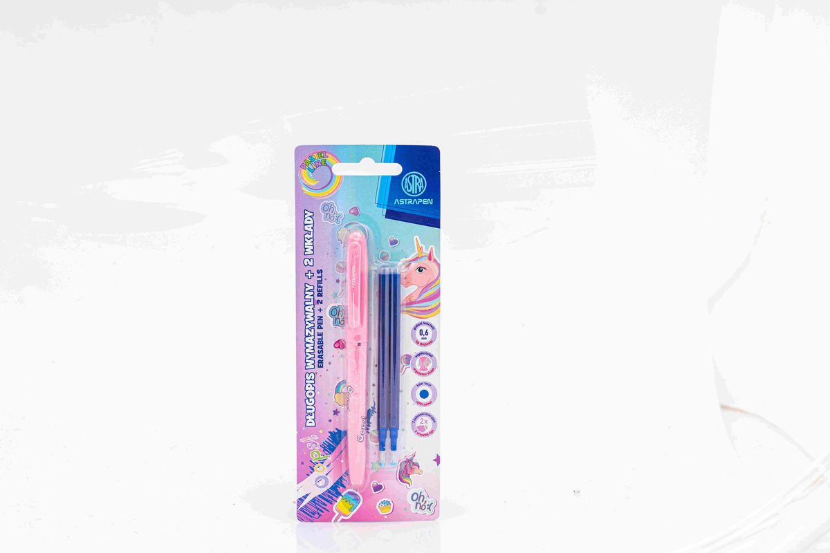 ASTRA art-pap, długopis wymazywalny astrapen oops unicorn +2 wkłady niebieskie