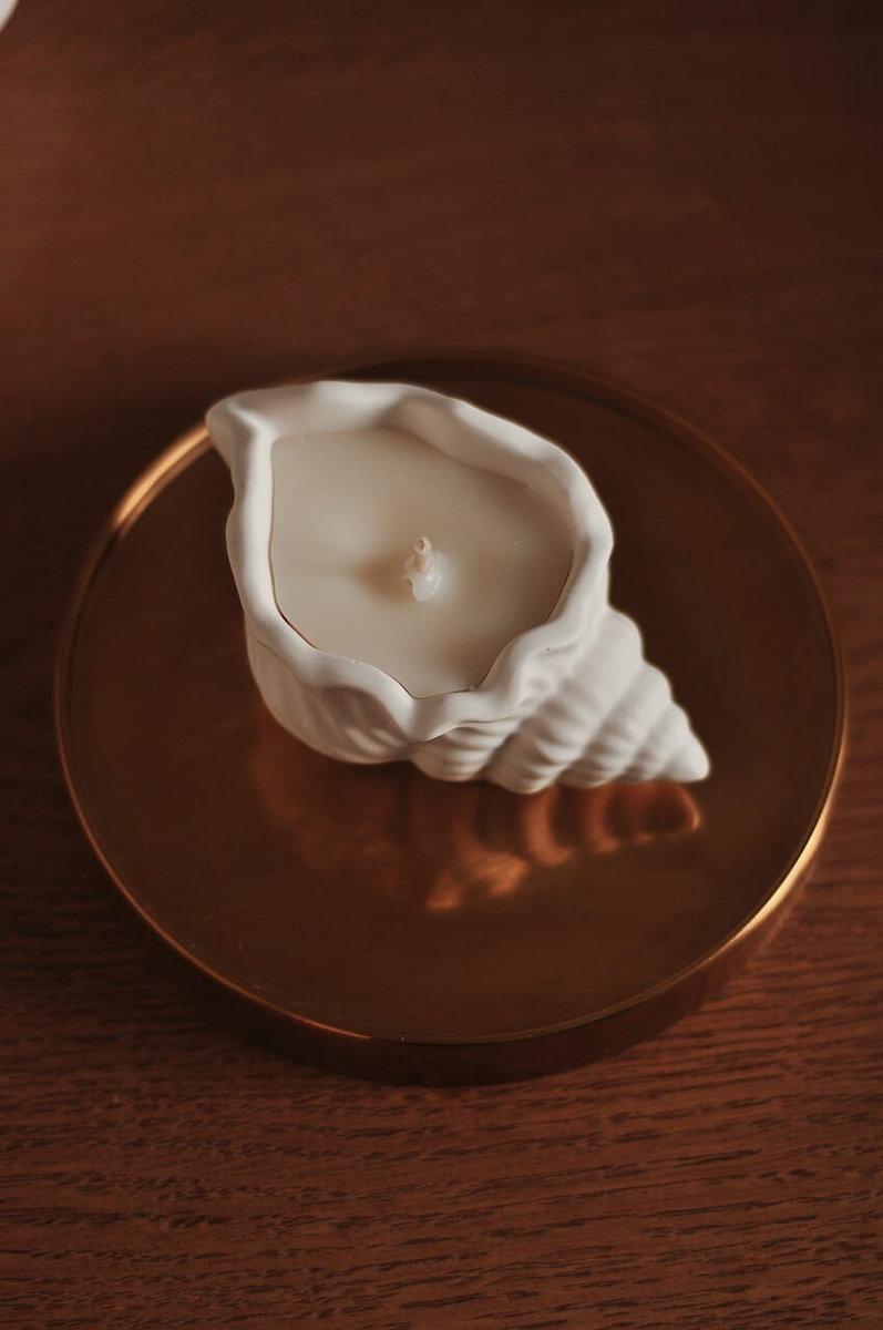 Świeczka Sojowa Muszelka Art 45 G Biel