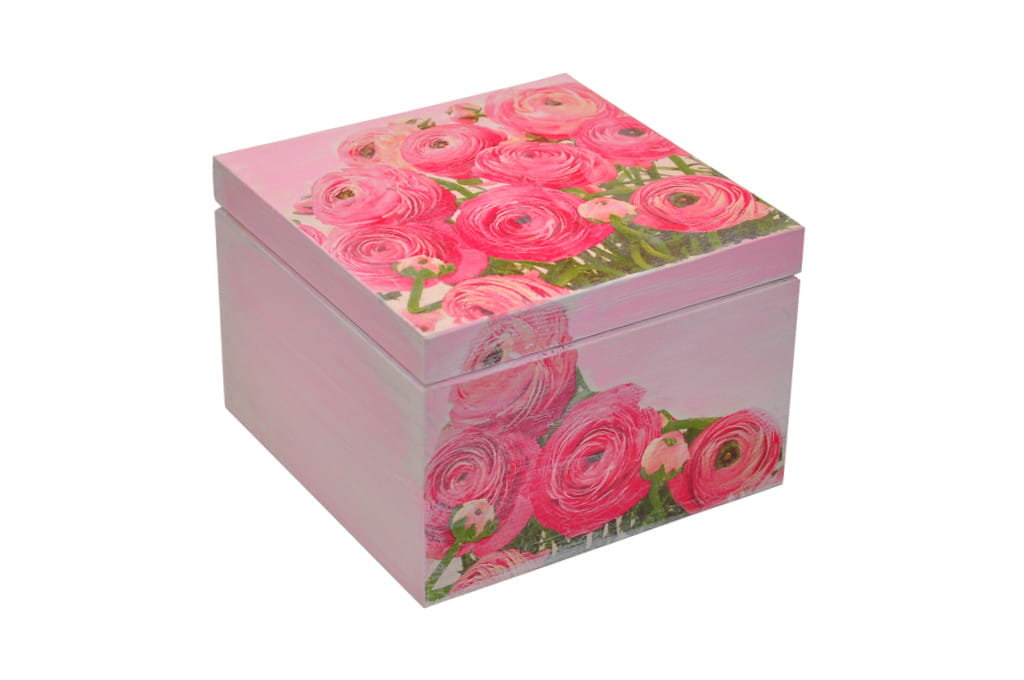Szkatułka Na Biżuterię Decoupage Na Prezent.