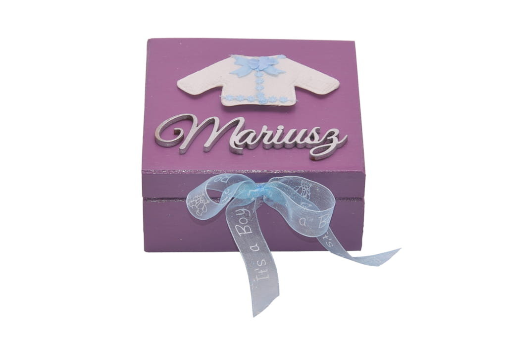 Szkatułka Na Chrzest Imię Prezent Dla Chłopczyka.