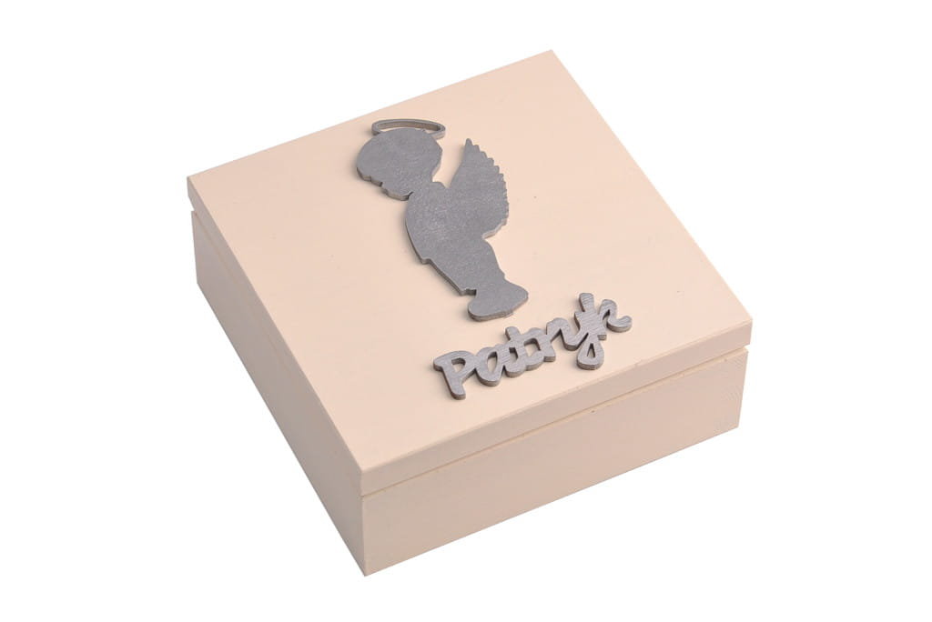 Szkatułka Na Komunię, Chrzest Aniołkiem.