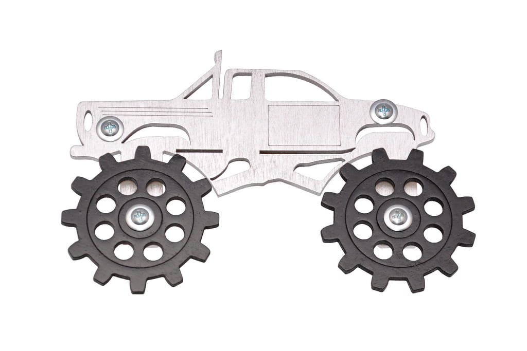 Eko autko monster truck do tablicy sensorycznej.