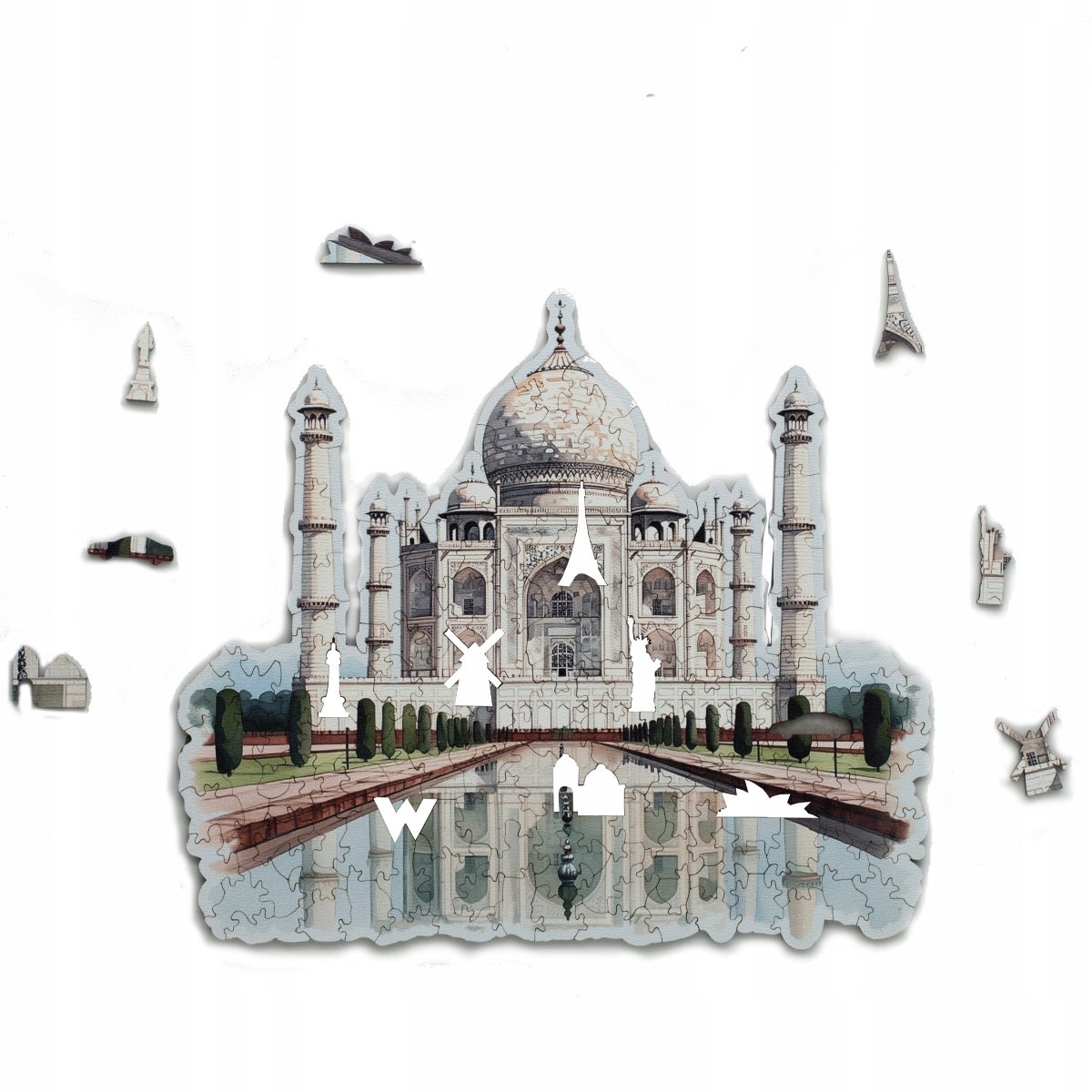 PUZZLE DREWNIANE TADŻMAHAL 160 elementów trudne puzzle L