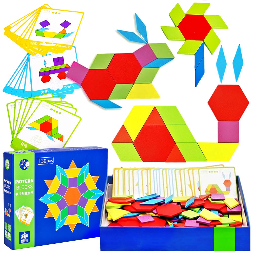 GRA UKŁADANKA MONTESSORI DREWNIANE KLOCKI obrazkowe puzzle XL GRA LOGICZNA figury geometryczne
